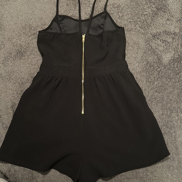 Black Stitched Romper - Picture 3 of 3